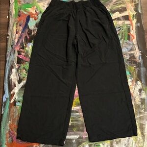 FREE PEOPLE WIDE LEG BLACK LEISURE PANTS
